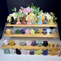 Prix de gros : Pierres de guérison en cristal, matériaux variés, sculptures Hibou, Ange, Citrouille pour ornement