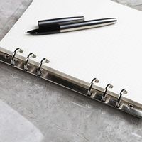 Carnet de notes personnalisé à 6 anneaux A4 A5 A6, couverture rigide en tissu PVC souple transparent, pour planification et prise de notes