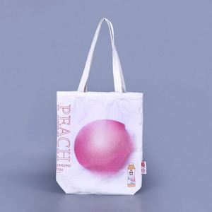 Sac fourre-tout en toile de coton calicot naturel en gros personnalisé avec logo, sacs en toile promotionnels, impression personnalisée - Product Image 4
