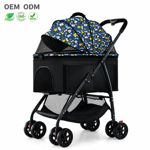 <span class=keywords><strong>Poussette</strong></span> pliable <span class=keywords><strong>pour</strong></span> animaux de compagnie avec cabine détachable, roues EVA, verrou de sécurité, grand panier de rangement, marque privée, vente en gros - Product Image 1