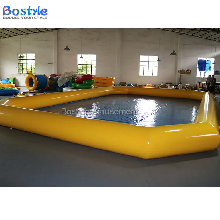 Sıcak satış büyük PVC şişme yüzme havuzu taşınabilir zemin havuzları üzerinde eğlence parkı özelleştirilmiş boyutu şişme havuz