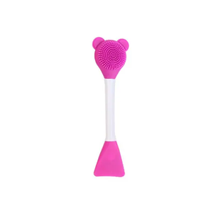 2025 15cm Hot Sale Double Side Cute Bear Silicone <strong>Lip</strong> <strong>Brush</strong> Exfoliating Nose <strong>Clean</strong> Blackhead Removal <strong>Brushes</strong> With Cream Spatula - Product Image 3