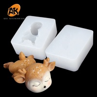 AK 3D Hirschförmige Silikonform für Harzschmuck, Tierseife, Kerzen und Fondant
