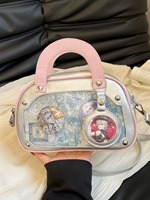 Impression personnalisée d'usine Animal mal petit diable forme Design Pu Pvc sac à dos personnalisé fenêtre transparente personnalisé Ita sac broche affichage