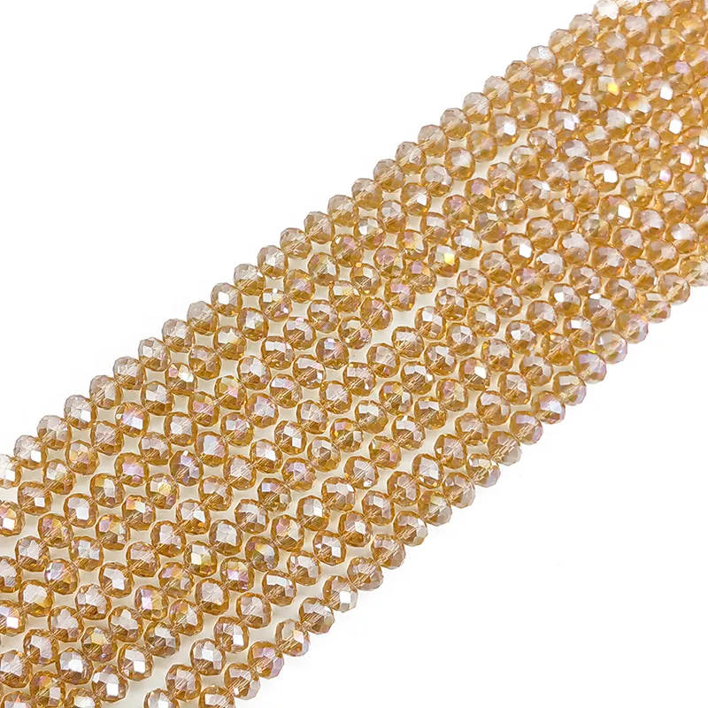 Factory cheap price 2/3/4/6/8mm loose Beads Faceted Crystal Tyre Beads Rondelle Glass Beads For Jewelry Making