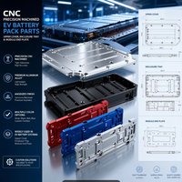 Pièces OEM CNC pour véhicules électriques : Dessin de la couvercle supérieur du pack batterie, du plateau de boîtier de batterie, de la plaque d'extrémité du module batterie, du support de plaque latérale du module