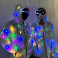 Commandes de téléphone portable masque Bluetooth Cool Robot masque lumineux peut bricolage texte masque lumineux pour Robot futuriste Cosplay accessoires