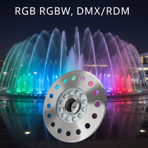 Lampe LED sous-marine en acier inoxydable 304 pour piscine et fontaine avec indice de protection IP68 et contrôle DMX512 - Product Image 1