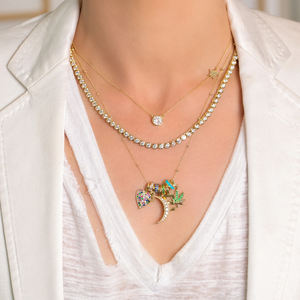 <span class=keywords><strong>Collana</strong></span> Gemnel in Argento 925 <span class=keywords><strong>di</strong></span> Alta Qualità con Ciondolo a Cuore Arcobaleno in Cristallo <span class=keywords><strong>di</strong></span> Rubino e Oro Vero - Product Image 6