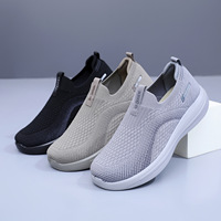 Chaussures de course pour hommes en maille respirante, légères, à semelle souple, baskets décontractées et athlétiques antidérapantes pour l'automne – Vente en gros usine