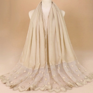 Damas envuelve de largo el Islam chales musulmán arruga gasa llanura bufandas Hijabs - Product Image 3