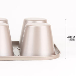 Molde de acero al carbono para hornear en la cocina, <span class=keywords><strong>Jumbo</strong></span> sartén antiadherente de 6 tazas para muffins, moldes para cupcakes y muffins con 6 agujeros - Product Image 2