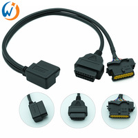 Conector hembra OBD de 16 pines con cables de arnés de cables completos o con terminal para Citroen Peugeot