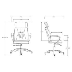 Chaise de bureau ergonomique en cuir de style moderne, fabrication exquise, idéale pour les immeubles de bureaux - Product Image 3