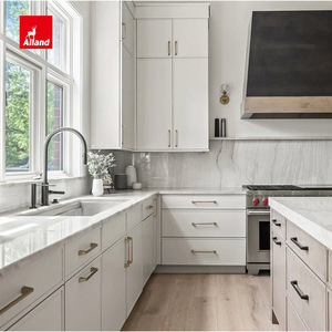 Alland Cottage Slim Shaker Two Town Laccato Colore Crema Opaco Mobili da <span class=keywords><strong>Cucina</strong></span> in Rovere Bianco con Isola per Costruttori - Product Image 6