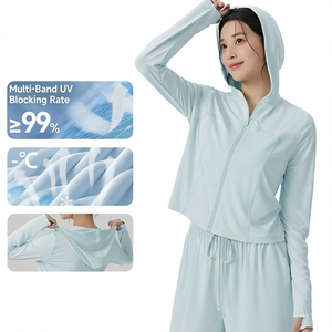 New Arrival 2-Piece Plus Size <b>Women</b> Pilates Outfit Set UPF50+ Hooded <b>Jacket</b>/Tank Top/Pants <b>Lightweight</b> Drawstring Premium Sports - Product Image 1