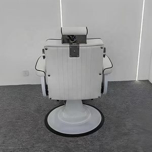 Fauteuil de Barbier en Cuir Style Vintage Moderne pour Salon de Coiffure et Usage Domestique, Mobilier de Salon de Beauté avec Fonction Hydraulique Inclinable - Product Image 4