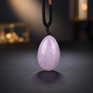 Natural Clear Quartz Oval Yoni <b>Egg</b> String | Polished Carved Crystal Kegel Exercise <b>Egg</b> for Pelvic Floor Training Reiki Healing - Product Image 1