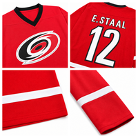Maillot de hockey sur glace personnalisé avec broderie YZ, uniforme sportif vierge pour équipe d'entraînement universitaire, impression par sublimation
