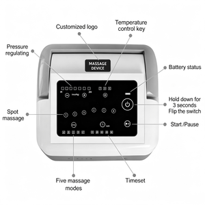 Appareil de compression des jambes à usage médical professionnel, pantalon de massage à compression d'air à 12 chambres, soulage la raideur et l'œdème des membres inférieurs - Product Image 3