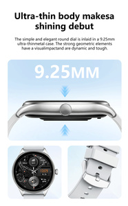 Montre connectée ultra-fine pour femmes, écran toujours actif, affichage de l'heure, bracelets intelligents, appel Bluetooth, montre connectée femme Y9 - Product Image 3
