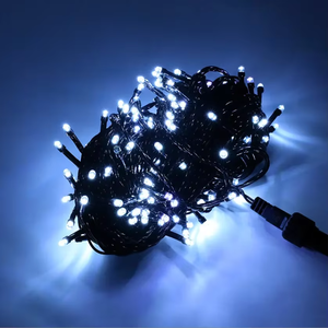 10m Vòng hoa 100 Led dây màu đen không thấm nước Cổ tích Ánh sáng đèn <span class=keywords><strong>flash</strong></span> bóng đèn IP65 PVC giáng sinh vườn LED <span class=keywords><strong>String</strong></span> Lights cho kỳ nghỉ - Product Image 3