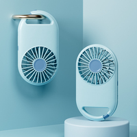 Ventilador Portátil de Mano de 1200 mAh, Recargable por USB con Clip Deslizante, Mini Ventilador de Refrigeración Ligero para Acampar, Hacer Senderismo y Viajar al Aire Libre
