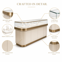 Vitrine de présentation de bijoux en verre trempé sur mesure, comptoir, meuble pour magasin de détail, vente en gros