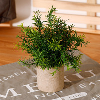 Bonsaï artificiel en bambou vert d'extérieur, de haute qualité, durable, respectueux de l'environnement, décoration d'arbre de 25 cm