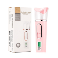 Mini pulverizador Facial portátil, vaporizador Facial eléctrico con batería externa, 2023