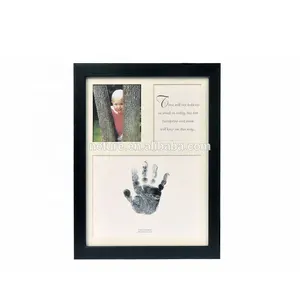 Bebê mão impressão Picture Frame Lembranças mãos pequenas Handprint Frame batismo presentes