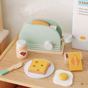 Novedades en Juguetes de Cocina para Niños, Juego de Imitación, Máquina para Hacer Pan de Juguete, Tostadora de Madera - Product Image 2