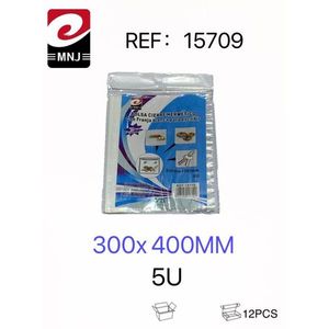 Bolsa Autosellable Mnj 300x400mm con Tira para Escribir, Almacenamiento de Alimentos, Paquete de 5U - Product Image 3