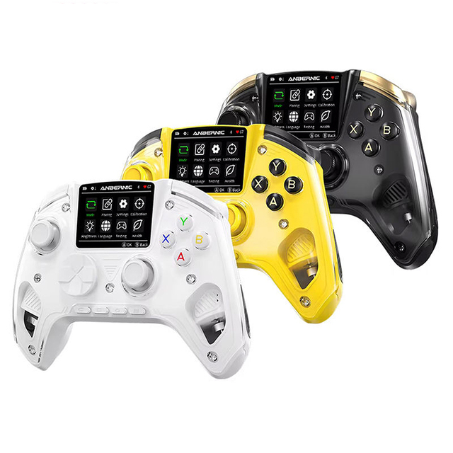 New RG G01 Wireless Game Controller 2.5'' IPS Screen Heart Rate Sensor Vibration Motor Gamepad for Switch 2 Android IOS Steam