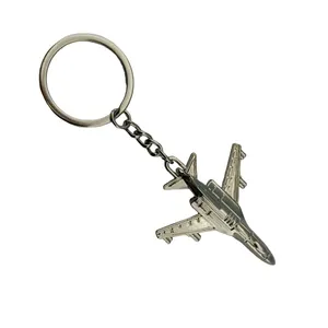 促销钥匙扣吊坠礼品锌合金飞机钥匙扣男女通用飞机战斗机模型钥匙圈