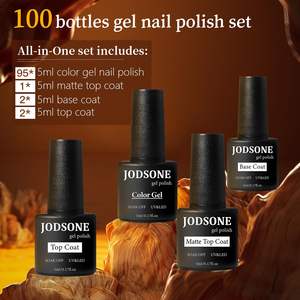 Kit de 100 Esmaltes de <span class=keywords><strong>Uñas</strong></span> en Gel (5ml Cada Uno) Sin Formaldehído, de Larga Duración, Sin Necesidad de Limpiar, con Capas Base y de Acabado, Acabado <span class=keywords><strong>Mate</strong></span>/Brillante, Manicura - Product Image 2