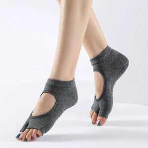 Produce calzini alla caviglia da Yoga senza dita da <span class=keywords><strong>donna</strong></span> con <span class=keywords><strong>calze</strong></span> Pilates separate da punta aperta per ragazze - Product Image 1