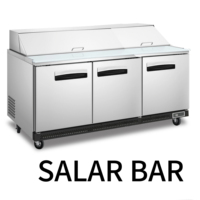 Bar à salade commercial Table de préparation de sandwich Réfrigérateur Congélateur en acier inoxydable Réfrigérateur de préparation de salade 2025