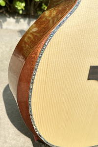Brand Wholesale Handmade Custom Steel <b>String</b> Solid Spruce <b>Top</b> Acoustic Guitar with Armrest for Professional - Product Image 5