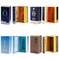 Boîtes en carton de luxe recyclables, personnalisées et faites à la main pour whisky, vodka, rhum, Baijiu, avec gaufrage, doublure en éponge et rabat unique – Vente en gros