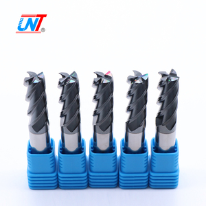 Dao phay CNC phủ cacbua vonfram rắn UNT, HRC45, 4 cạnh, đầu phẳng, dùng cho thép - Product Image 1