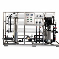 Usine de traitement d'eau RO 6 TPH, qualité alimentaire SUS316, certifiée ISO, ligne de production de boissons, pompe à moteur contrôlée par PLC entièrement intégrée
