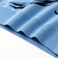 Pull en tricot jacquard personnalisé avec logo, style ski, 100 % coton, col rond, pour femme, hiver, sports de plein air, chaud, colorblock, OEM ODM