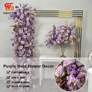 Nuevo Diseño Elegante de Camino de Mesa Floral para Decoración de Bodas, Fiestas y Eventos, Arreglo Floral de Rosas - Product Image 2