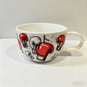 Taza <span class=keywords><strong>de</strong></span> café <span class=keywords><strong>de</strong></span> cerámica hecha a mano <span class=keywords><strong>con</strong></span> diseño <span class=keywords><strong>de</strong></span> <span class=keywords><strong>guantes</strong></span> <span class=keywords><strong>de</strong></span> <span class=keywords><strong>boxeo</strong></span> pintados a mano, regalo <span class=keywords><strong>de</strong></span> vacaciones perfecto - Product Image 2