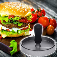 Presse à galettes antiadhésive en aluminium pour hamburgers, viande de bœuf, légumes, fromage et volaille – Outil de préparation de galettes de bœuf et de volaille