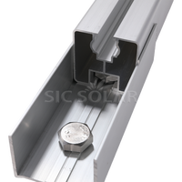 Connecteur de rail solaire en aluminium pour système de montage de rail PV et installation de panneaux