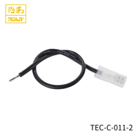 Cable Eléctrico de Bajo Voltaje 12V/0.5A, Conductor de Cobre Negro 14AWG, Aislamiento de PVC, Serie 250, Terminal OEM