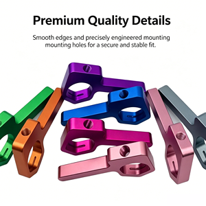 Soportes de Montaje de Aluminio Mecanizados por CNC de Precisión, Acabado Anodizado Multicolor - Product Image 3
