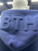 Fabricante de Ropa para Hombre Camiseta de Alta Calidad con Hombro Caído de Gran Tamaño y Estampado Personalizado en Relieve 3D